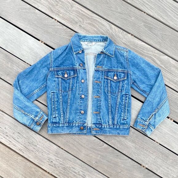 70s Vtg Perfect Denim Jean Jacket XS Small Womens
